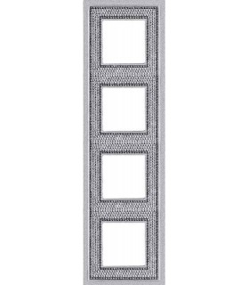 Рамка на 4 поста гор/верт FEDE Crystal De Luxe Art, bright chrome FD01294CB
