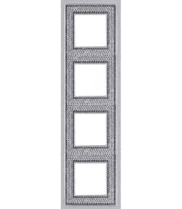 Рамка на 4 поста гор/верт FEDE Crystal De Luxe Art, bright chrome FD01294CB