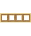 Рамка на 4 поста гор/верт FEDE Crystal De Luxe Art, real gold FD01294OR