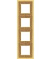 Рамка на 4 поста гор/верт FEDE Crystal De Luxe Art, real gold FD01294OR