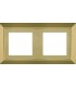 Рамка на 2 поста гор/верт FEDE Barcelona, bright gold FD01252OB