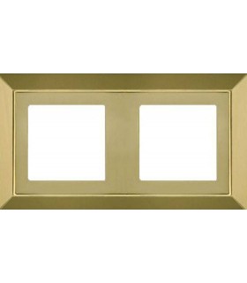 Рамка на 2 поста гор/верт FEDE Barcelona, bright gold FD01252OB