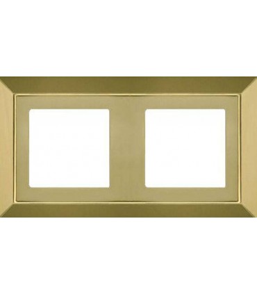 Рамка на 2 поста гор/верт FEDE Barcelona, bright gold FD01252OB