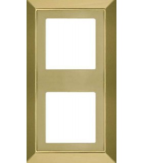 Рамка на 2 поста гор/верт FEDE Barcelona, bright gold FD01252OB