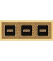 Рамка на 3 поста гор/верт FEDE Crystal De Luxe Art, real gold FD01293OR