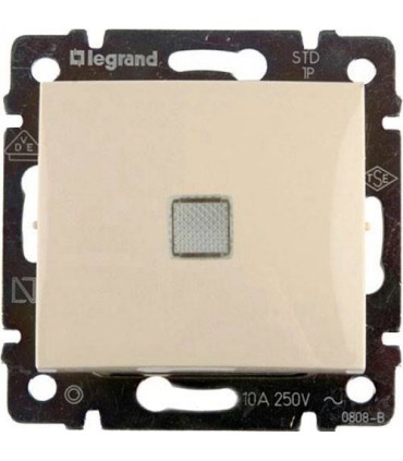 Переключатель одноклавишный 2 напр. 10A с подсветкой Legrand Valena, слоновая кость {PRODUCT_REFERENCE}