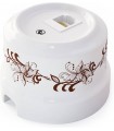 Розетка RJ-45 Cat. 5E Lindas, орнамент 1 (коричневый) 32017