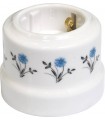 Розетка с заземляющим контактом Lindas, орнамент 2 (васильки) 35018