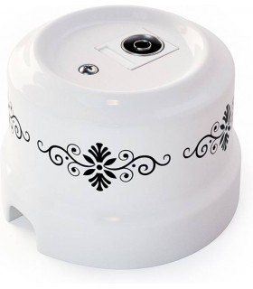 Розетка TV оконечная Lindas, орнамент 4 (черный) 32520