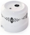 Розетка TV оконечная Lindas, орнамент 4 (черный) 32520