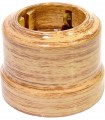 Розетка с заземляющим контактом Lindas, декор кедр 35024
