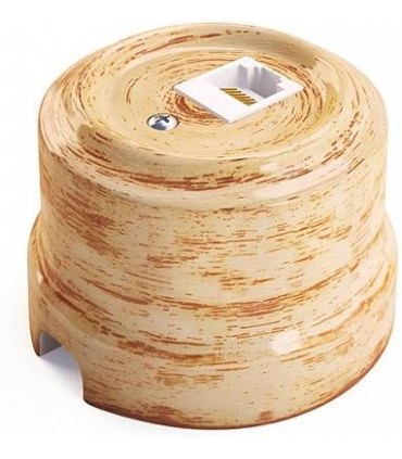 Розетка RJ-45 Cat. 5E Lindas, декор кедр 32024