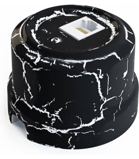 Розетка RJ-45 Cat. 5E Lindas, декор черный камень 32028