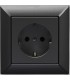 Розетка в сборе Jung ECO Profi Deco, антрацит EPD481AN/EP421AN