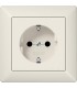 Розетка в сборе Jung ECO Profi Deco, слоновая кость EPD481/EP421