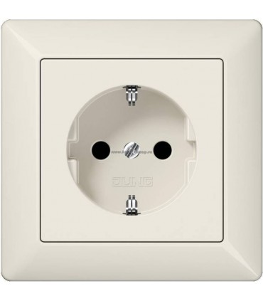 Розетка в сборе Jung ECO Profi Deco, слоновая кость EPD481/EP421