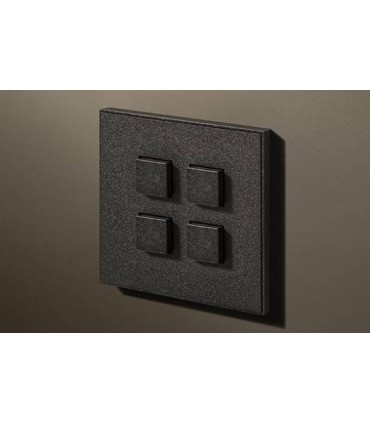 Выключатель четырехкнопочный в сборе Lithoss Select, Textured black Ni3414