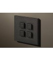 Выключатель четырехкнопочный в сборе Lithoss Select, Textured black Ni3414