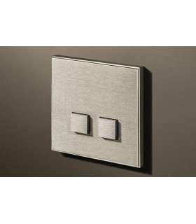 Выключатель двухкнопочный в сборе Lithoss Select, Stainless steel Ni3201