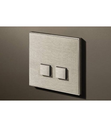 Выключатель двухкнопочный в сборе Lithoss Select, Stainless steel Ni3201