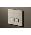 Выключатель двухкнопочный в сборе Lithoss Select, Stainless steel Ni3201