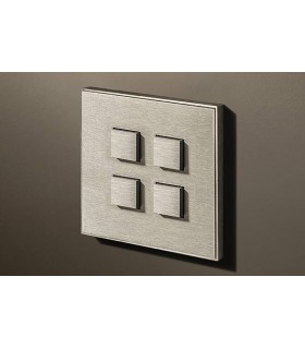 Выключатель четырехкнопочный в сборе Lithoss Select, Stainless steel Ni3401