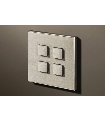 Выключатель четырехкнопочный в сборе Lithoss Select, Stainless steel Ni3401