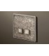 Выключатель двухкнопочный в сборе Lithoss Select, Tin antique Ni3219