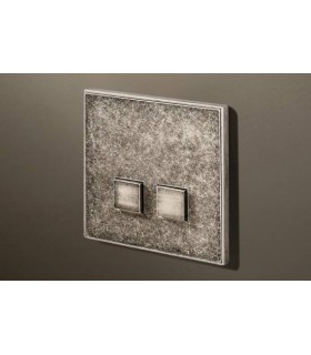 Выключатель двухкнопочный в сборе Lithoss Select, Tin antique Ni3219