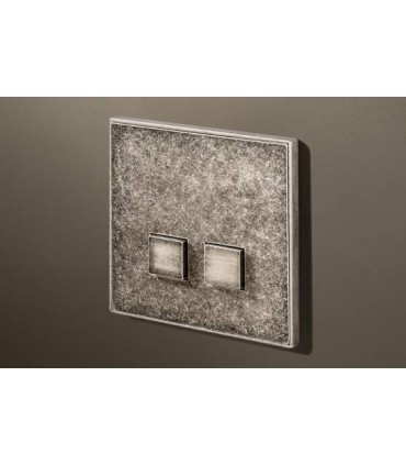 Выключатель двухкнопочный в сборе Lithoss Select, Tin antique Ni3219