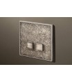 Выключатель двухкнопочный в сборе Lithoss Select, Tin antique Ni3219