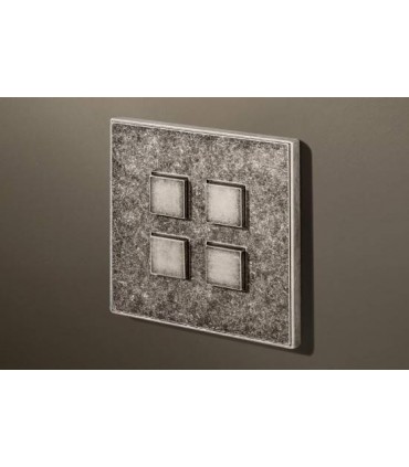 Выключатель четырехкнопочный в сборе Lithoss Select, Tin antique Ni3419