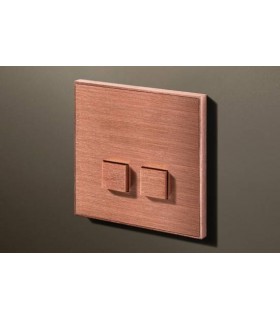 Выключатель двухкнопочный в сборе Lithoss Select, Copper Ni3229