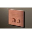 Выключатель двухкнопочный в сборе Lithoss Select, Copper Ni3229