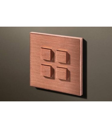 Выключатель четырехкнопочный в сборе Lithoss Select, Copper Ni3429