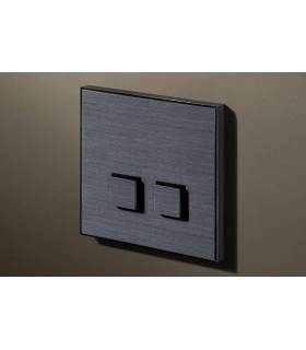 Выключатель двухкнопочный в сборе Lithoss Select, Gunpowder black Ni3203