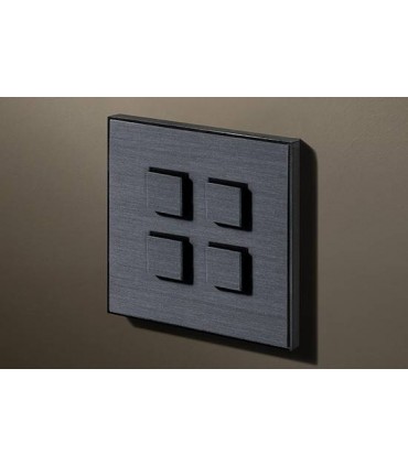 Выключатель четырехкнопочный в сборе Lithoss Select, Gunpowder black Ni3403