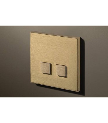 Выключатель двухкнопочный в сборе Lithoss Select, Brass Ni3206