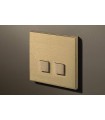 Выключатель двухкнопочный в сборе Lithoss Select, Brass Ni3206