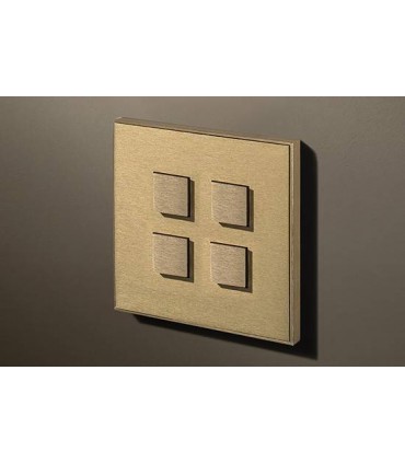 Выключатель четырехкнопочный в сборе Lithoss Select, Brass Ni3406
