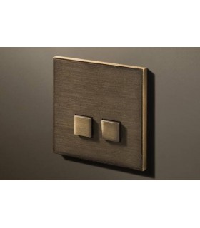 Выключатель двухкнопочный в сборе Lithoss Select, Bronze antique NF3217