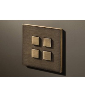 Выключатель четырехкнопочный в сборе Lithoss Select, Bronze antique NF3417