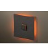 Выключатель однокнопочный с оранжевой подсветкой в сборе Lithoss Illume, Textured Black Il8114