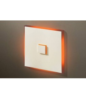 Выключатель однокнопочный с оранжевой подсветкой в сборе Lithoss Illume, Matt white Il8102
