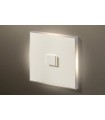 Выключатель однокнопочный с белой подсветкой в сборе Lithoss Illume, Matt white Il7102