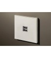 Двойная USB розетка в сборе Lithoss Void, Textured white Vo0U13