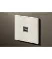 Двойная USB розетка в сборе Lithoss Void, Matt white Vo0U02