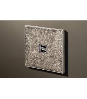 Двойная USB розетка в сборе Lithoss Void, Tin antique Vo0U19