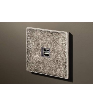 Двойная USB розетка в сборе Lithoss Void, Tin antique Vo0U19