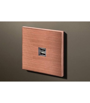 Двойная USB розетка в сборе Lithoss Void, Copper Vo0U29